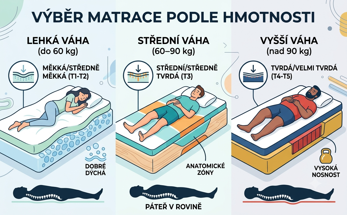 Matrace podle hmotnosti
